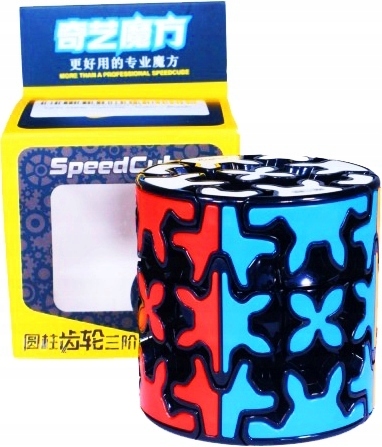 Kostka QiYi Gear Cylinder 3x3x3 Black - obrazek 4