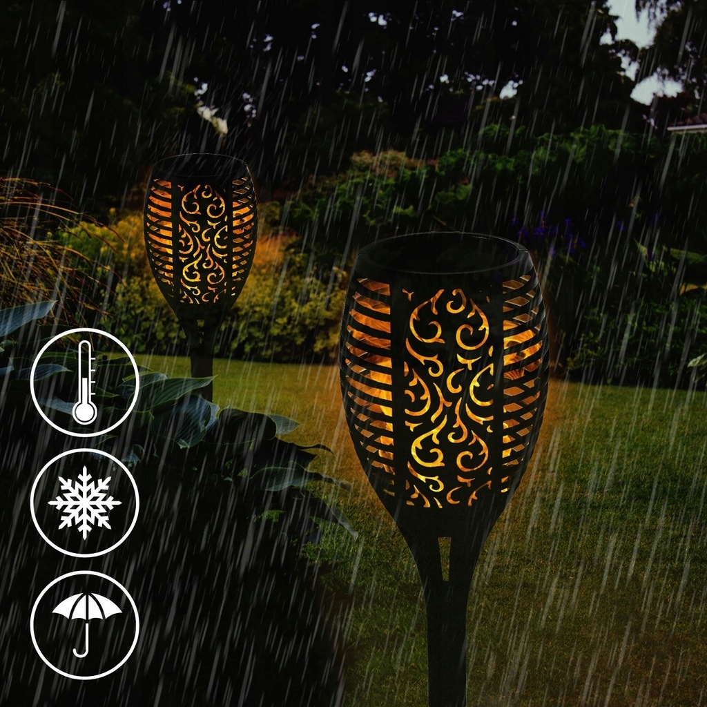 LAMPA SOLARNA OGRODOWA POCHODNIA 4 SZT. - EFEKT PŁOMIENIA WBIJANA OZDOBNA - obrazek 8