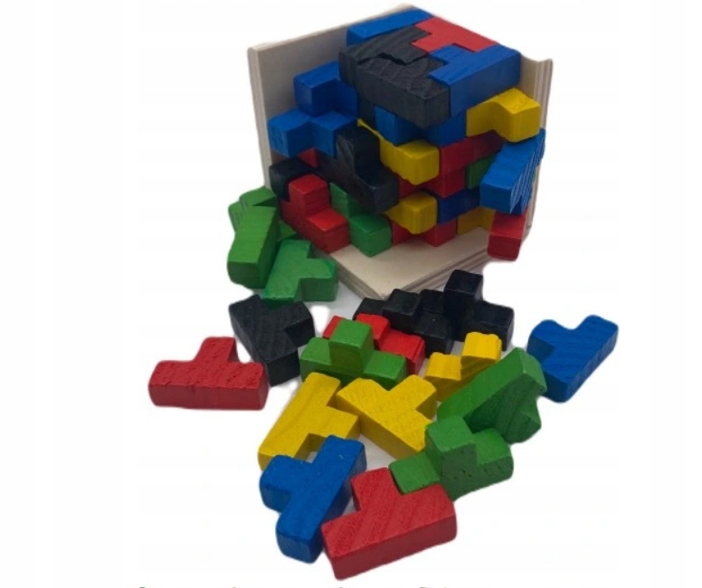 Kostka logiczna układanka drewniana 3D - obrazek 5