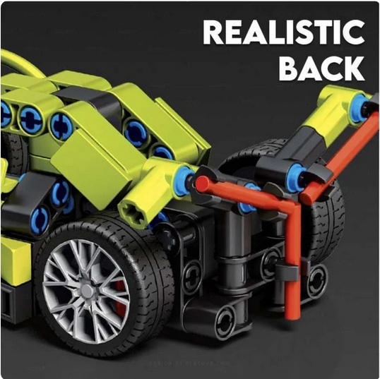 KLOCKI Technik samochód sportowy - KLOCKI KONSTRUKCYJNE SEMBO 7004 - obrazek 5