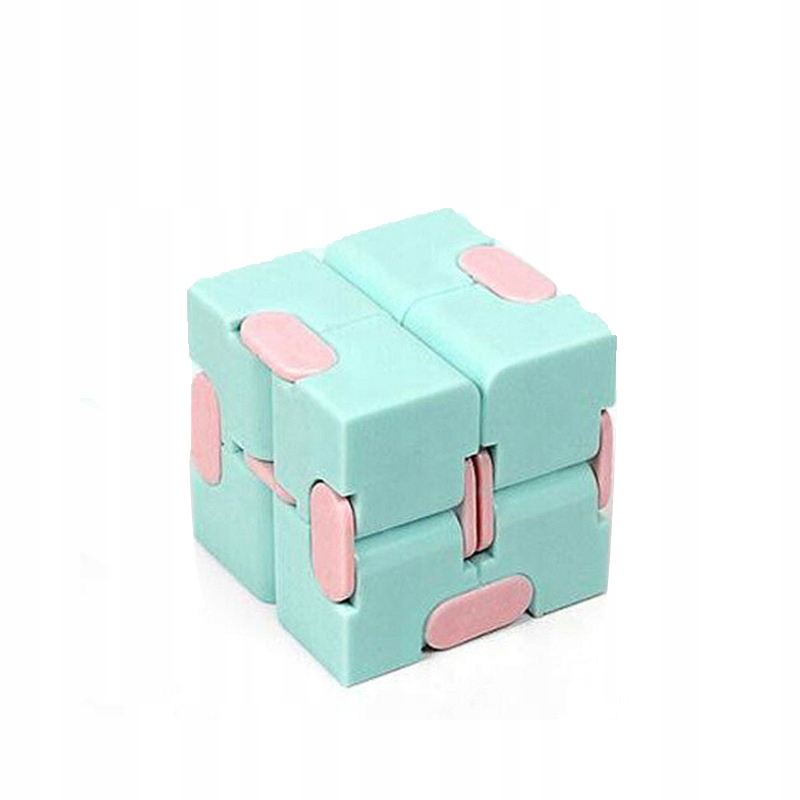 Kostka logiczna antystresowa Fidget Cube 4 cm Zielono-Różowa - obrazek 3