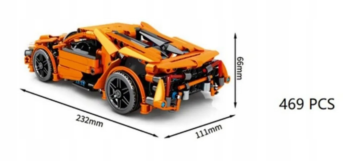 KLOCKI Technik samochód sportowy 469el - KLOCKI KONSTRUKCYJNE SEMBO - obrazek 2