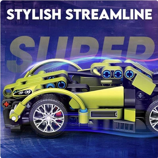 KLOCKI Technik samochód sportowy - KLOCKI KONSTRUKCYJNE SEMBO 7004 - obrazek 7