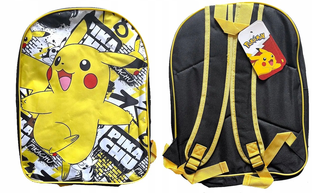 Plecak szkolny przedszkolny jednokomorowy Pokemon PIKACHU - ORYGINAŁ - obrazek 3
