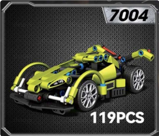 KLOCKI Technik samochód sportowy - KLOCKI KONSTRUKCYJNE SEMBO 7004 - obrazek 3