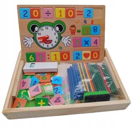Drewniany Zestaw Matematyczny 2w1 - obrazek 2