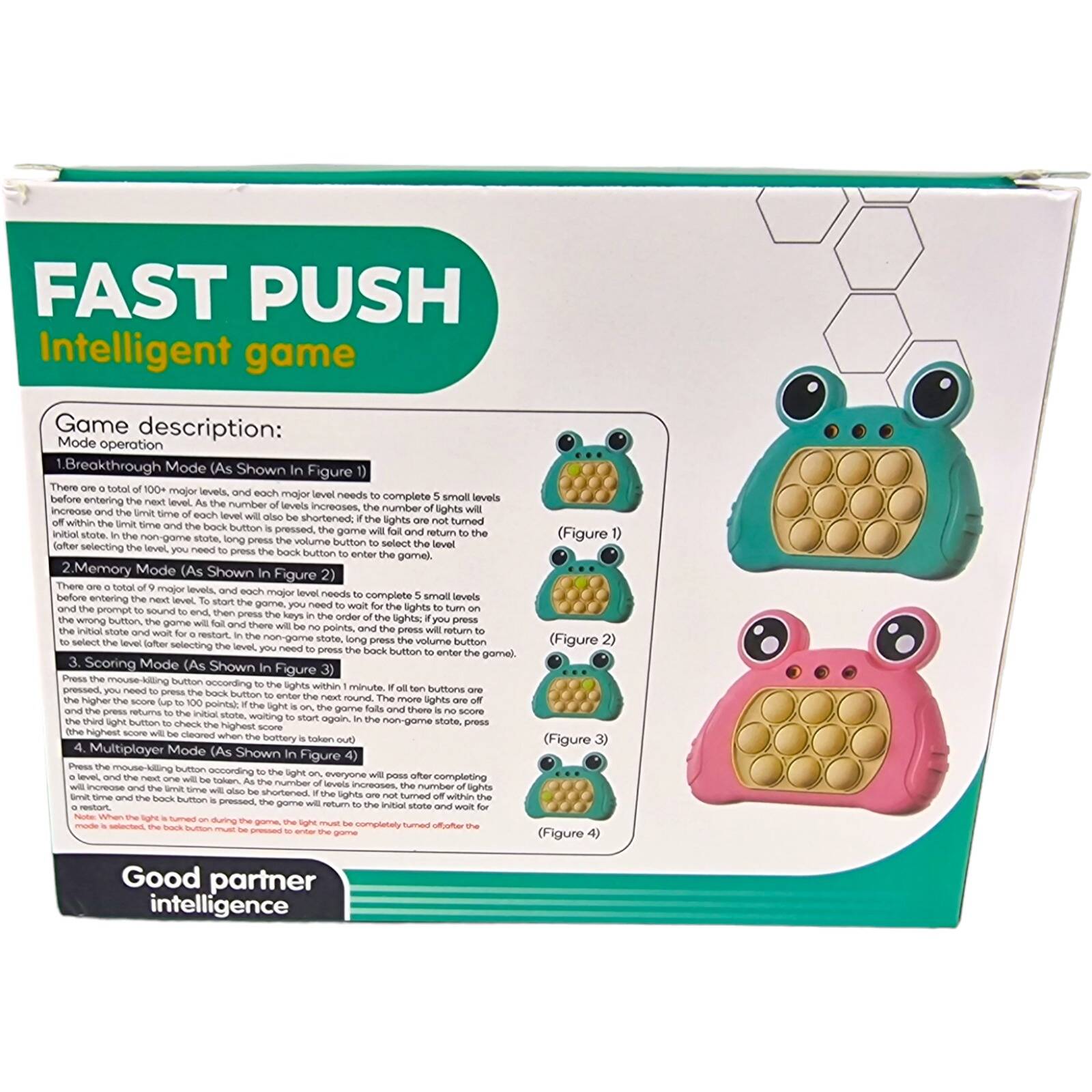 Gra zręcznościowa Pop It Fast Push - Różowa Żabka - obrazek 2